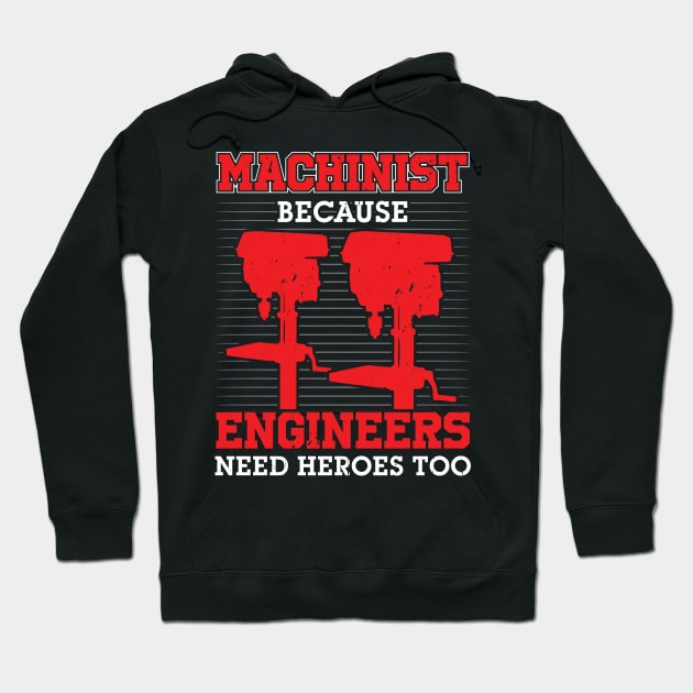 Funny Machinist Job Profession Gift Hoodie by Dolde08